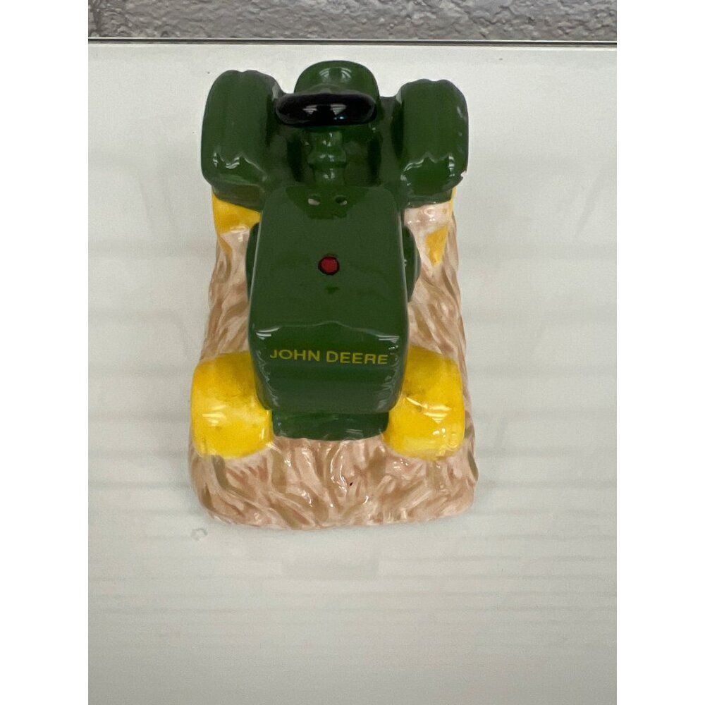 Vintage John Deere Ceramic Tractor Salt Shaker